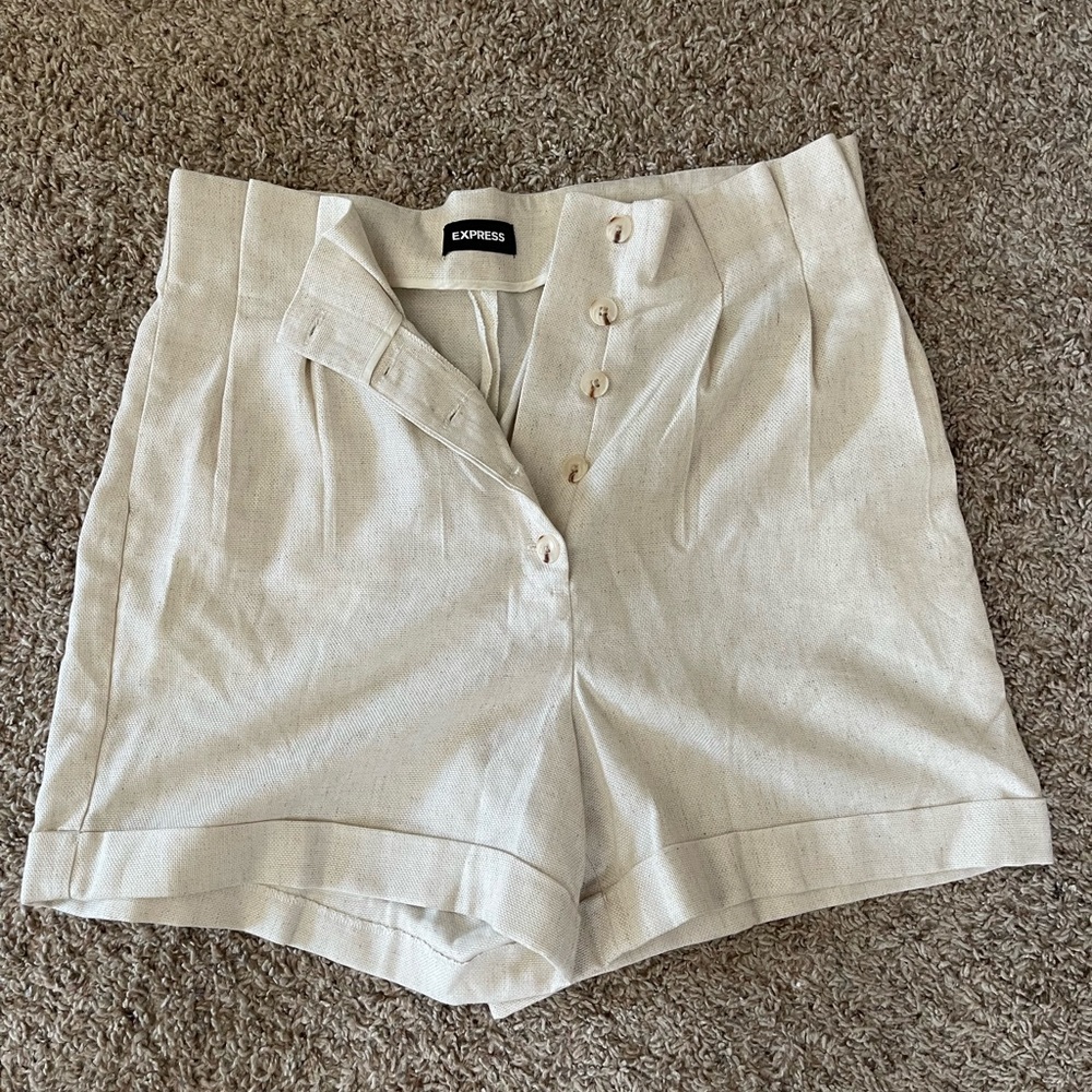 Linen Blend Shorts New Never Worn